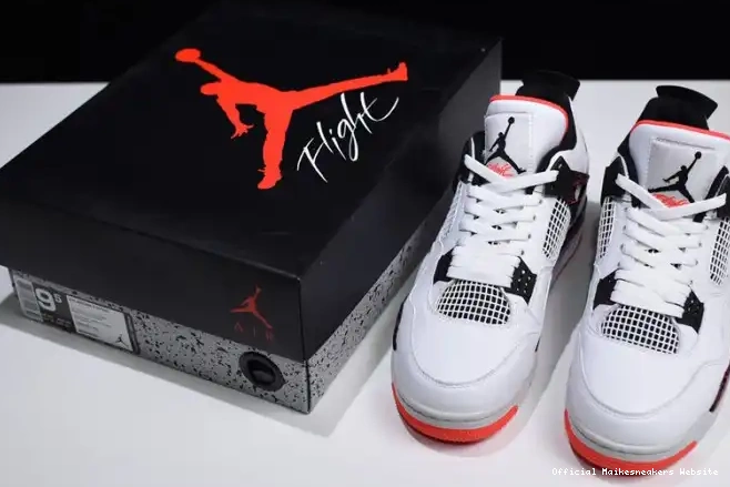Official Maikesneakers Hot 308497-116 Lava Jordan 4 Air Retro 0614